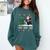 Xmas Tree Lighting Santa Riding Boston Terrier Christmas Comfort Colors Sweatshirt Blue Spruce