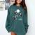 Xmas Tree Santa Riding Boston Terrier Christmas Comfort Colors Sweatshirt Blue Spruce