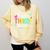 3rd Grade Team Pencil Teacher Student Back To School Girls Comfort Colors Sweatshirt Butter