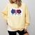 American Flag Teach Love Freedom Preschool Teacher 4th July Comfort Colors Sweatshirt Butter