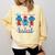 All American Teacher Pencil Coquette Bow USA Flag Teachers Comfort Colors Sweatshirt Butter