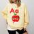 A Is For Apple Pre-K Kindergarten Teacher Student Comfort Colors Sweatshirt Butter