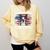 Boston Terrier Dad American Flag 4th Of July Dog Fathers Day Comfort Colors Sweatshirt Butter