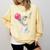 Boston Terrier Dog Blowing Chewing Bubble Gum Pink Comfort Colors Sweatshirt Butter