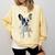 Boston Terrier Dog Motif Pet Art Boston Terrier Men Women Kids Comfort Colors Sweatshirt Butter