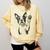 Boston Terrier Dog Raising Paw Idea Men Women Comfort Colors Sweatshirt Butter
