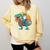 Boston Terrier Dog Riding Dinosaur T Rex Boys Comfort Colors Sweatshirt Butter