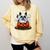 Boston Terrier Ghost Boo Halloween Kids Comfort Colors Sweatshirt Butter