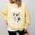 Boston Terrier Girl Cute Cartoon For Dog Owners Pet Terrier Comfort Colors Sweatshirt Butter