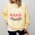 Boston Terrier Grandma Nana Dog Lover Christmas Comfort Colors Sweatshirt Butter