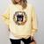 Boston Terrier Mom Floral Bostie Dog Lover Flowers Cute Comfort Colors Sweatshirt Butter