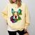 Boston Terrier In Red Day Of The Dead Sugar Skull Dog Comfort Colors Sweatshirt Butter