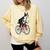 Boston Terrier Riding Bicycle Cute Bostie Biker Raglan Baseball Tee Comfort Colors Sweatshirt Butter