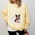 Boston Terrier In The Snow Merry Christmas Winter Comfort Colors Sweatshirt Butter