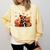 Boston Terrier Thanksgiving Leopard Pumpkins Fall Leaves Comfort Colors Sweatshirt Butter