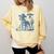 Boston Terrier UFO Cowboy Dog Dog Mom Dog Dad Alien Dog Comfort Colors Sweatshirt Butter