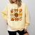 Coquette Teach Teacher Bows Thanksgiving Turkey Fall Autumn Comfort Colors Sweatshirt Butter