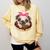 Cute Pug Shirt Donut Girls Dog Comfort Colors Sweatshirt Butter
