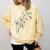 Dandelion Boston Terrier Flower Floral Bostie Tree Comfort Colors Sweatshirt Butter