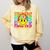 Field Trip Squad Groovy Field Day Smile Face Teacher Tie Dye Comfort Colors Sweatshirt Butter