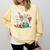 Floral Beakers Chemistry Lab Teacher Comfort Colors Sweatshirt Butter
