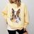Floral Boston Terrier Comfort Colors Sweatshirt Butter