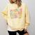 Fourth Grade Vibes Hello Team 4th Grade Teacher Kids Retro Comfort Colors Sweatshirt Butter