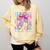 Groovy Teacher Cute Coquette Bow Flower Retro Back To School Comfort Colors Sweatshirt Butter