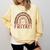 Happy Fri-Yay Friday Lovers Fun Teacher Leopard Rainbow Men Women Girls Kids Comfort Colors Sweatshirt Butter
