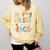 Happy To See Your Face Teacher Retro Back To School Comfort Colors Sweatshirt Butter