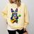 Hawaiian Boston Terrier & Pineapple Ukulele Summer Vacation Comfort Colors Sweatshirt Butter