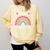 Hello Preschool Teacher Student Girls Rainbow Back To School Comfort Colors Sweatshirt Butter