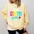 Hello Sixth Grade Cute Back To School 6th Grade Teacher Kids Comfort Colors Sweatshirt Butter