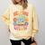 Helping Little Minds Grow Teacher First Day Back To School Comfort Colors Sweatshirt Butter