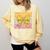 Interventionist Teacher Groovy Coquette Bow Back To School Comfort Colors Sweatshirt Butter