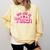 My Job Is Teach Pink Retro Female Teacher Life Women Comfort Colors Sweatshirt Butter