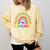 Kindergarten Rainbow Girls Boys Teacher First Day Of School Comfort Colors Sweatshirt Butter