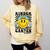 Kindergarten Teacher Hippie Smile Face Back School Comfort Colors Sweatshirt Butter