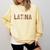 Latina Teacher Maestra Educated & Latino Teachers Women Comfort Colors Sweatshirt Butter