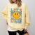 Let's Learn Today Smile Face Back To School For Teacher Kids Comfort Colors Sweatshirt Butter