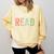 Let's Read Book Nerd Reading Book Lover Librarian Teacher Comfort Colors Sweatshirt Butter