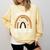 Montessori Teacher Halloween Boo Rainbow Leopard Halloween Comfort Colors Sweatshirt Butter