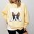 Nope Boston Terrier Puppy Dog Bostie Lover Men Women Girls Kids Comfort Colors Sweatshirt Butter