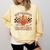 One Thankful Teacher Thanksgiving Retro Groovy Fall Teachers Comfort Colors Sweatshirt Butter