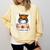 One Thankful Teacher's Aide Messy Bun Thanksgiving Fall Comfort Colors Sweatshirt Butter