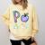 P Is For Pre-K Preschool Teacher Tie Dye Back To School Comfort Colors Sweatshirt Butter