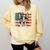 Patriotic Boston Terrier Dog Lover USA Flag 4th Of July For Men Women Kids Comfort Colors Sweatshirt Butter