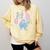 Preppy Fifth Grade Teacher Blue Floral Coquette Pencil Bow Comfort Colors Sweatshirt Butter