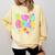 Preppy Fourth Grade Back To School 4th Grade Teacher Girls Comfort Colors Sweatshirt Butter