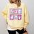 Preppy Spooky Teacher Halloween Ghost Coquette Bow Autumn Comfort Colors Sweatshirt Butter